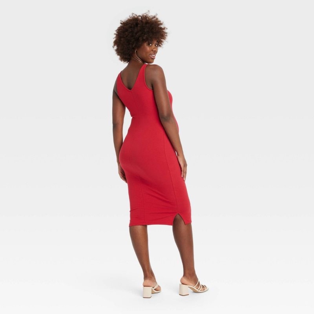 ❤️NWT Isabel maternity by Ingrid and Isabel red Bodycon pull-on dress … - Picture 3 of 5